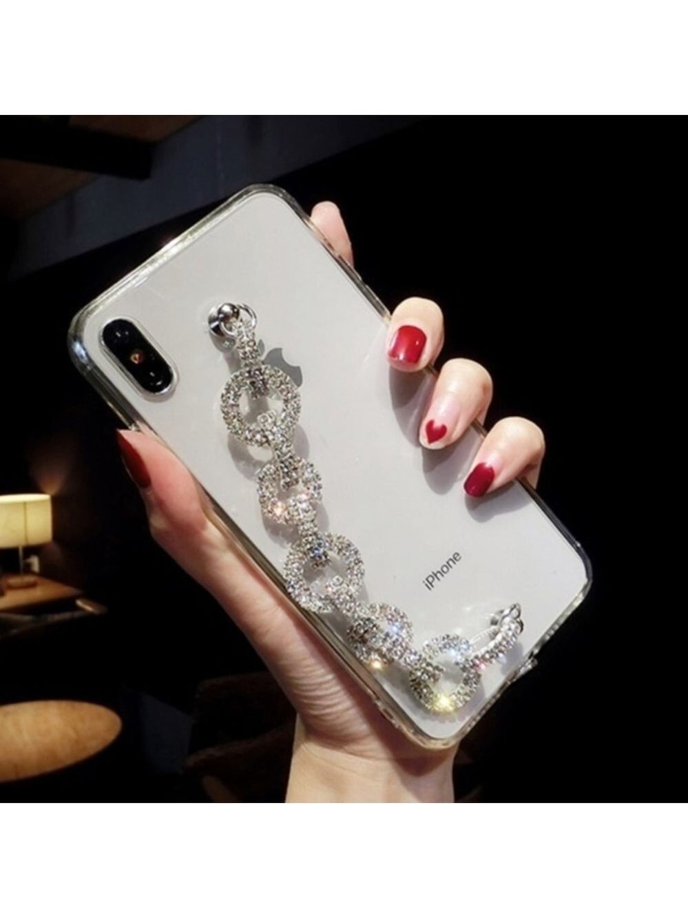New iPhone XS Max Bling Rhinestone Chain Case